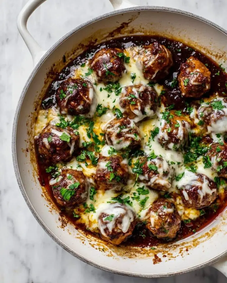 French Onion Turkey Meatballs with Gruyère Recipe