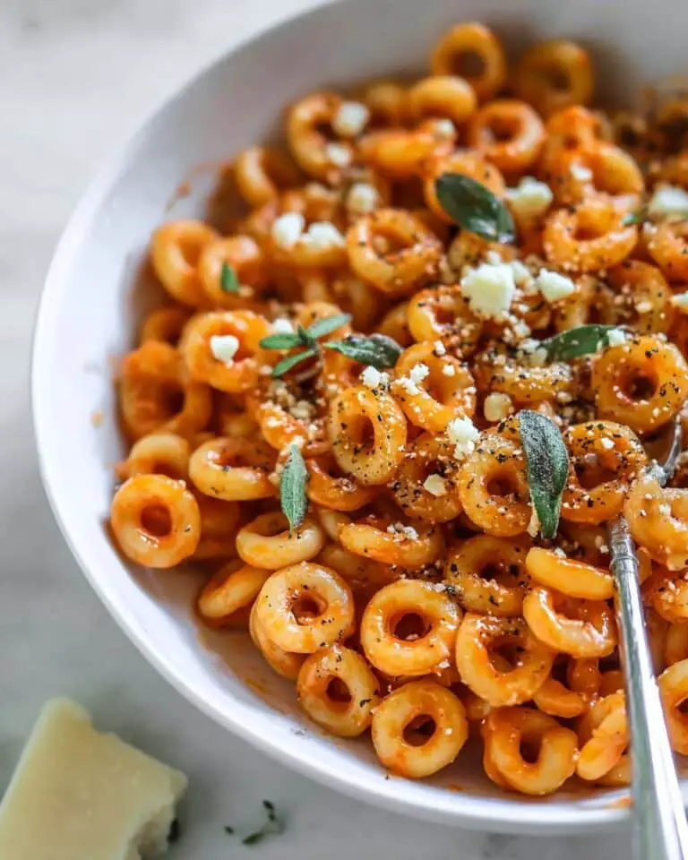 Homemade Spaghettios with Crunchy Manchego Recipe