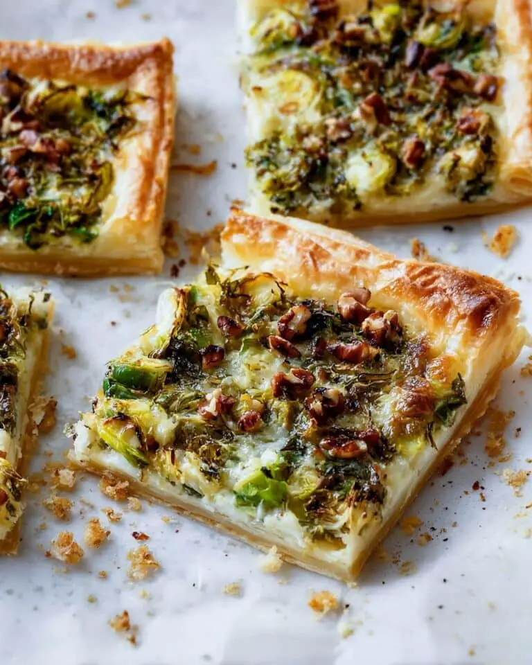 Brussels, Fontina, and Pistachio Tart Recipe