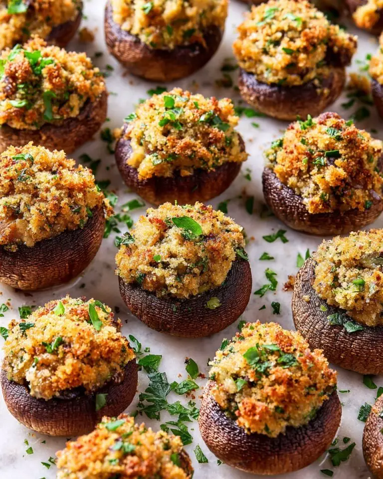 Stuffed Mushrooms with Garlic, Parmesan, and Cream Cheese Recipe