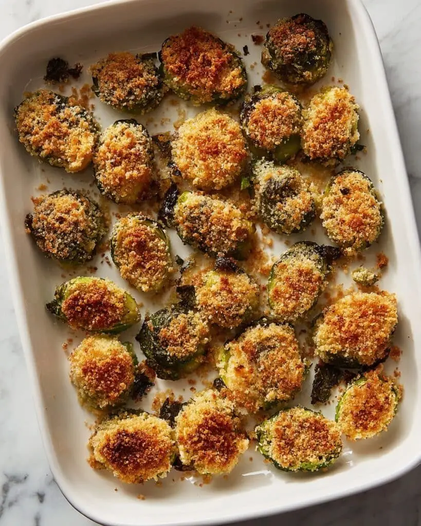 Parmesan Crusted Brussels Sprouts Recipe