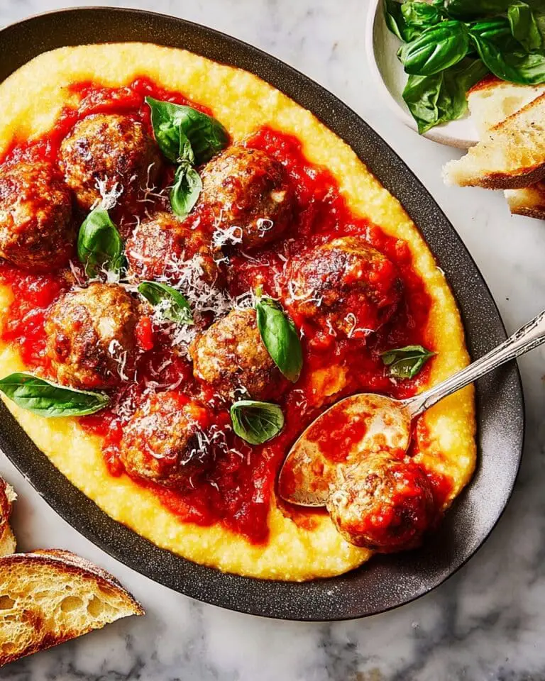 Creamy Polenta & Meatballs Recipe