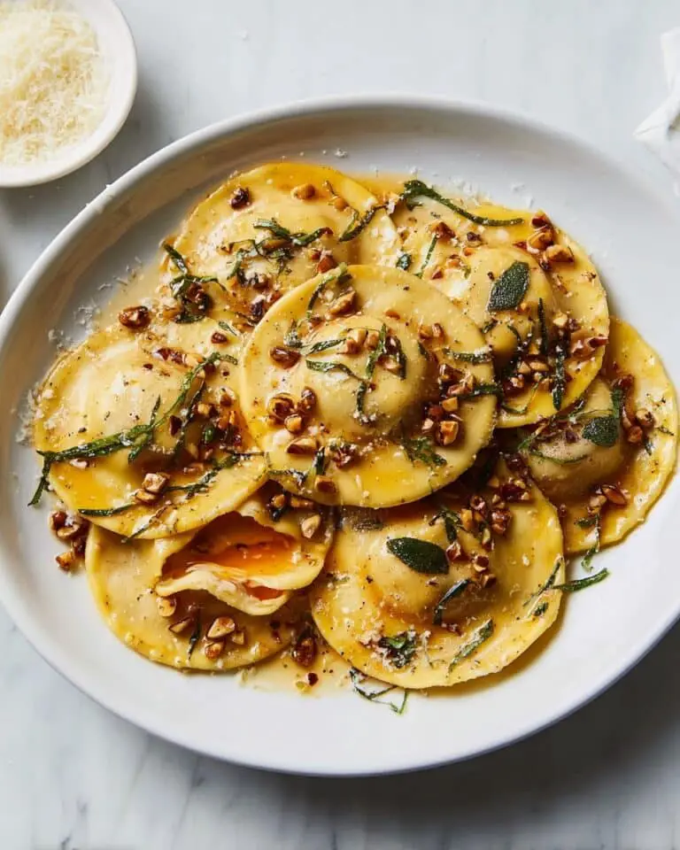 Pumpkin Ravioli with Brown Butter and Toasted Pumpkin Seeds Recipe