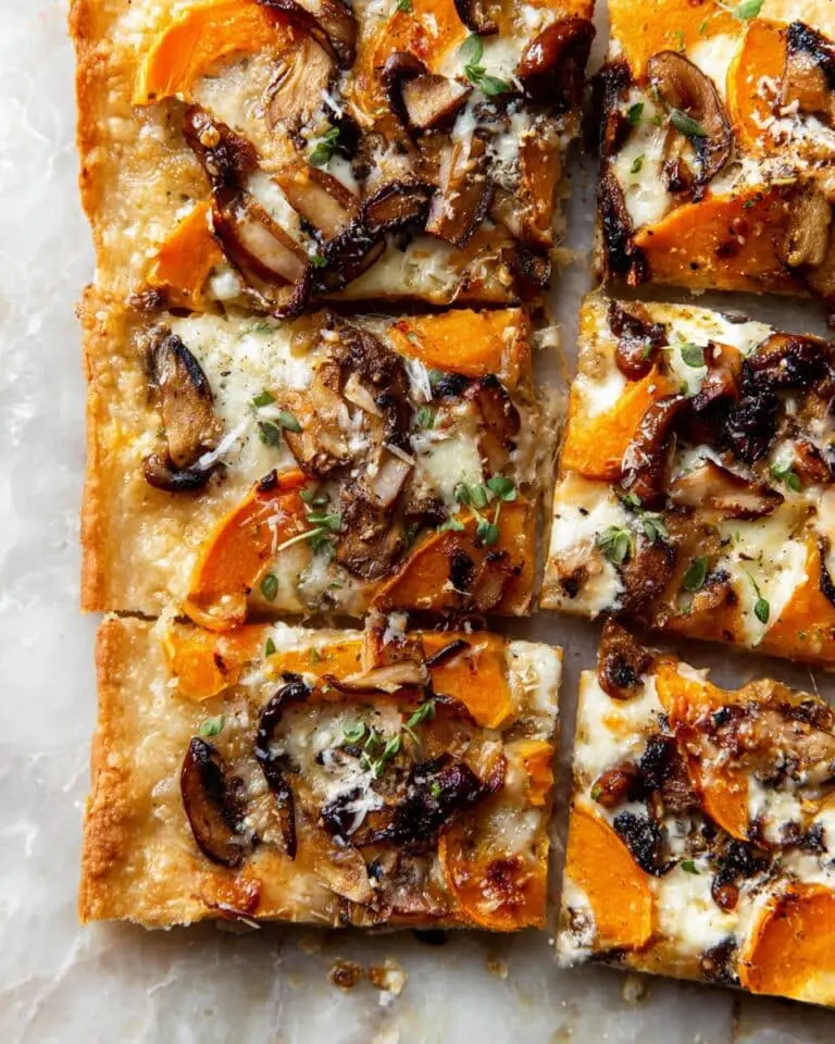 Butternut Squash & Mushroom Puff Pastry Tart Recipe