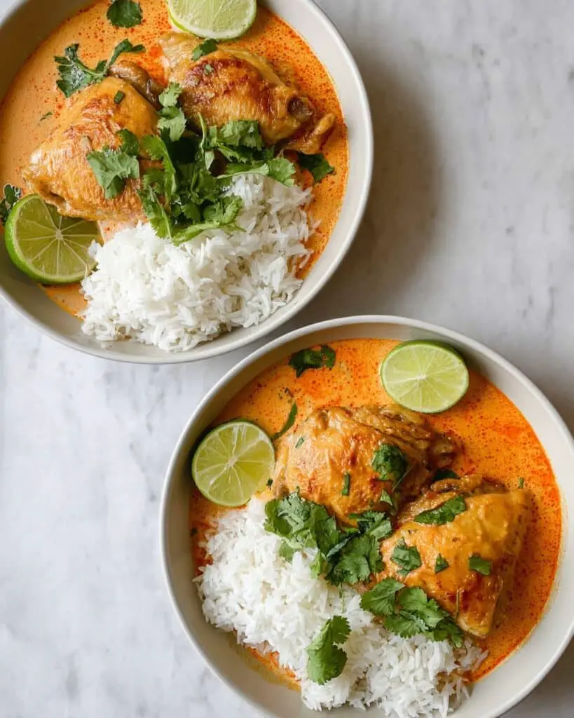 Coconut Milk-Braised Chicken with Harissa and Lime Recipe