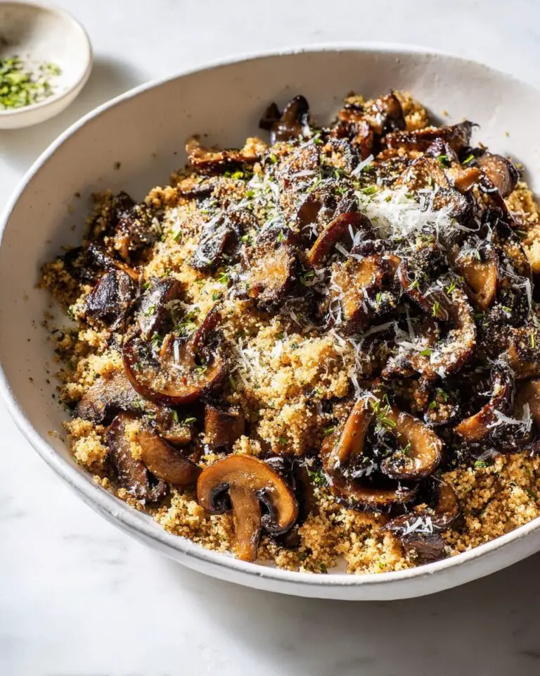 Crispy Roasted Wild Mushrooms with Garlic Lemon Capers and Parmesan Recipe