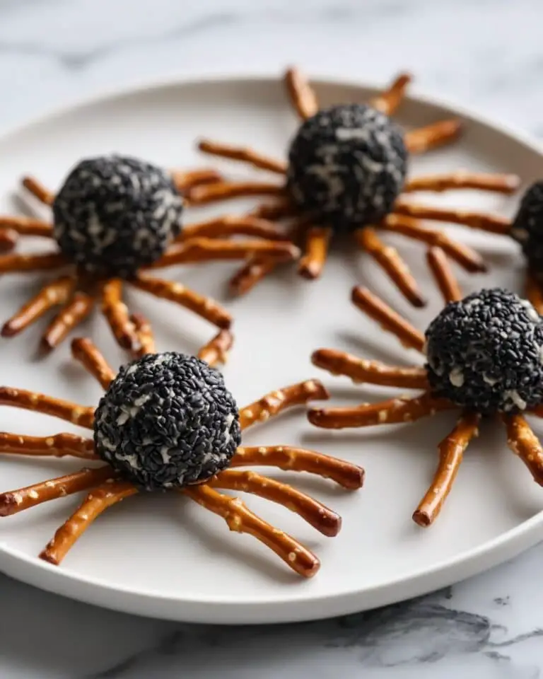 Spider Cheeseballs for Halloween Recipe