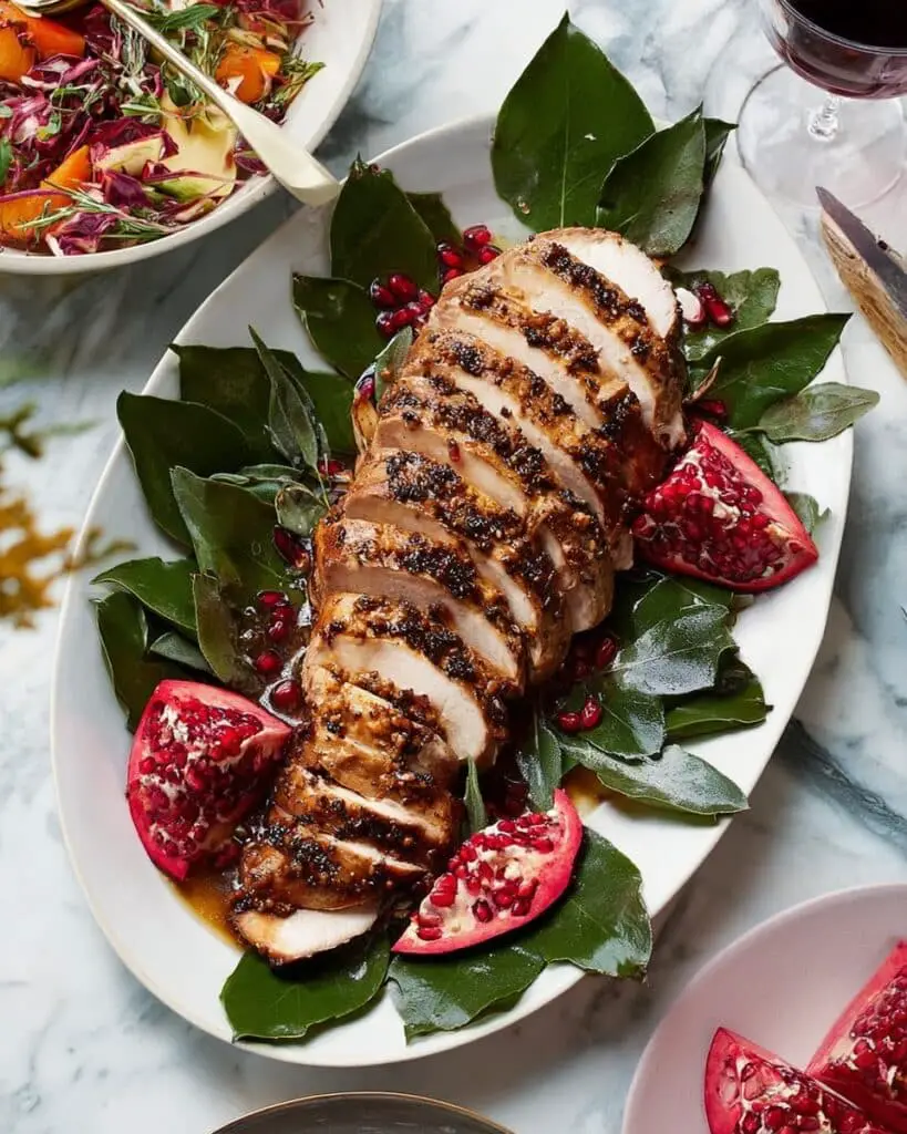 Roasted Herb-Infused Turkey Breast with Lemon and White Wine Recipe