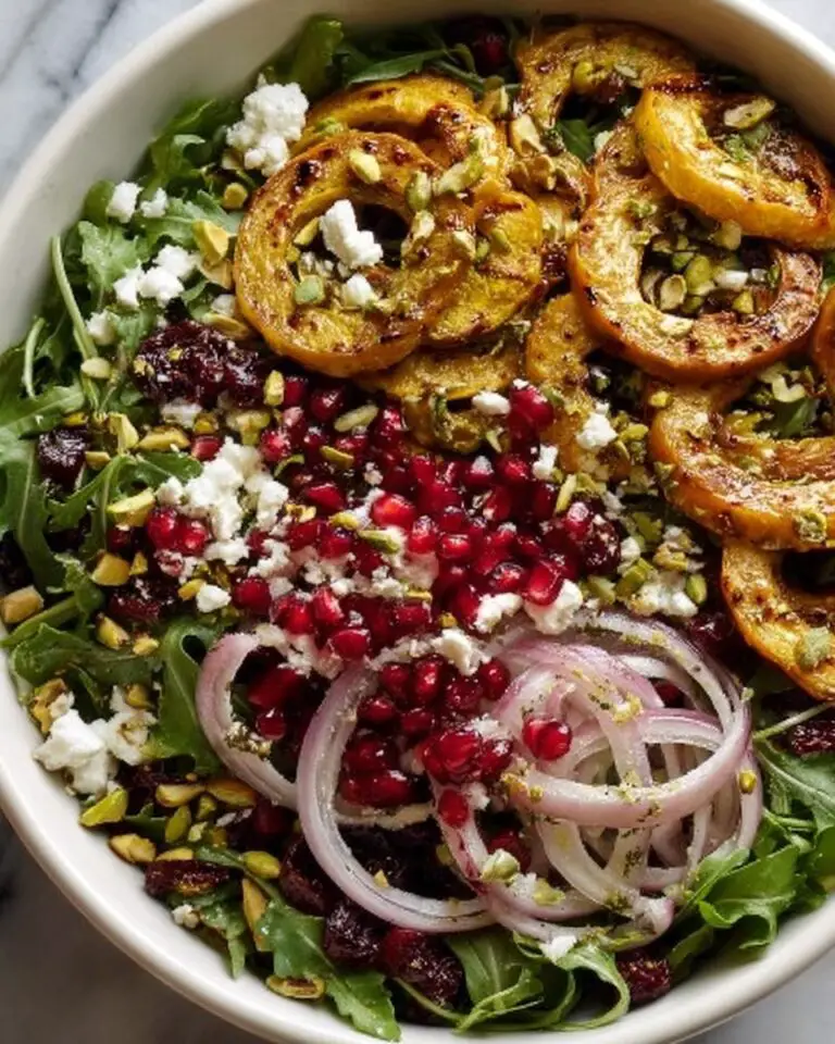 Delicata Squash Salad with Pomegranate, Cranberries, Pistachios, and Feta Recipe