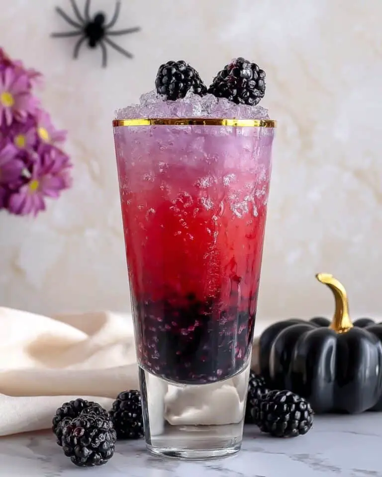 Halloween Butterfly Pea Blackberry Mocktail Recipe