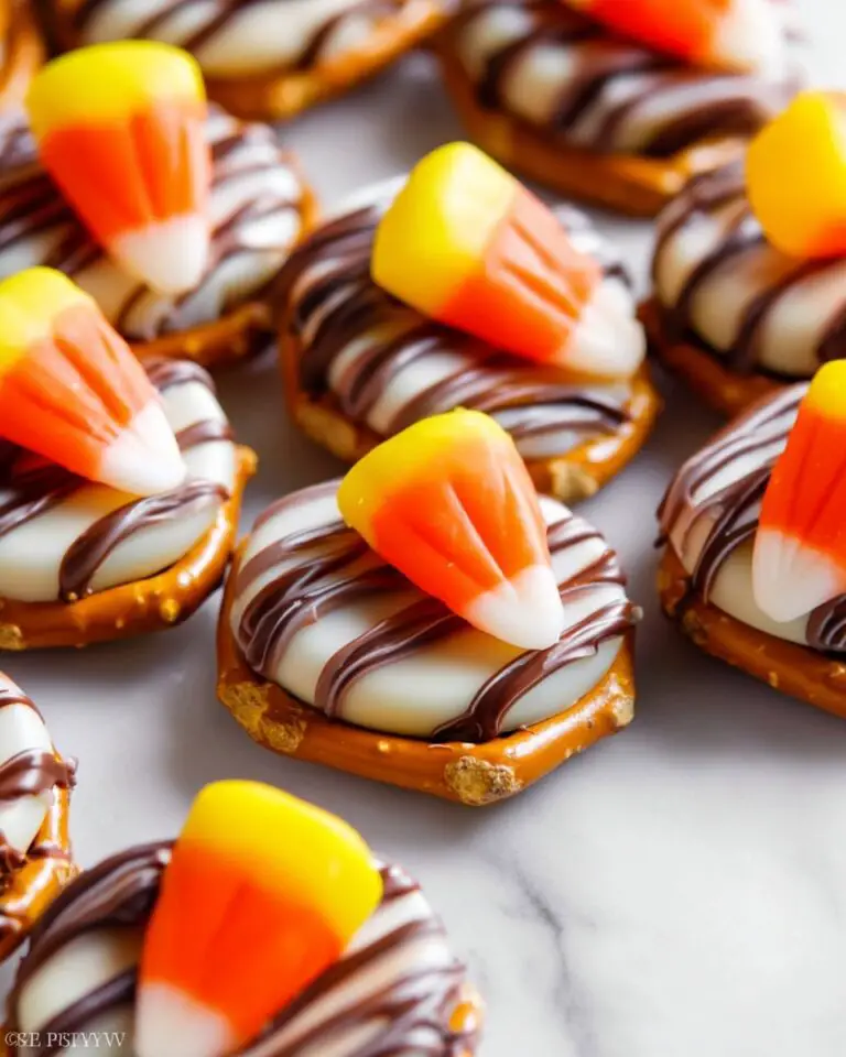 Candy Corn Pretzel Hugs Recipe