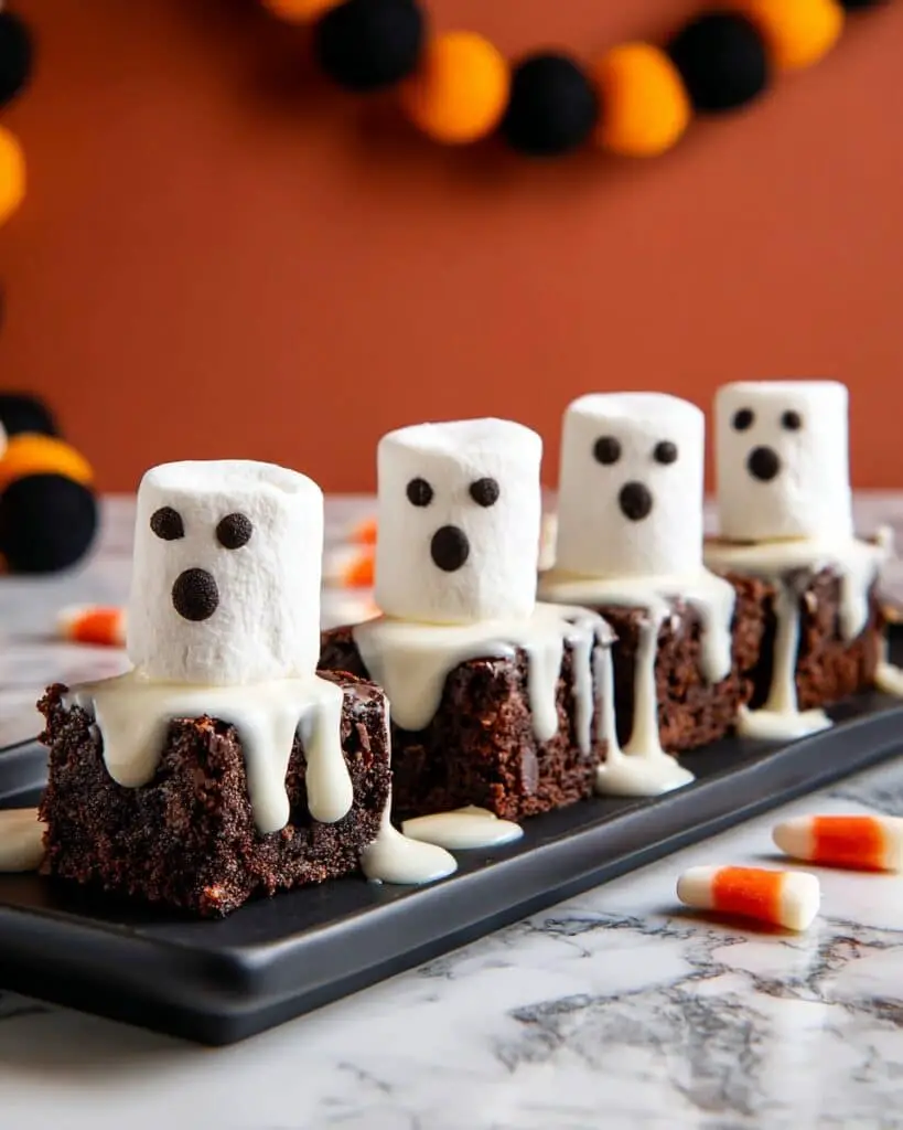 Ghost Marshmallow Brownies Recipe