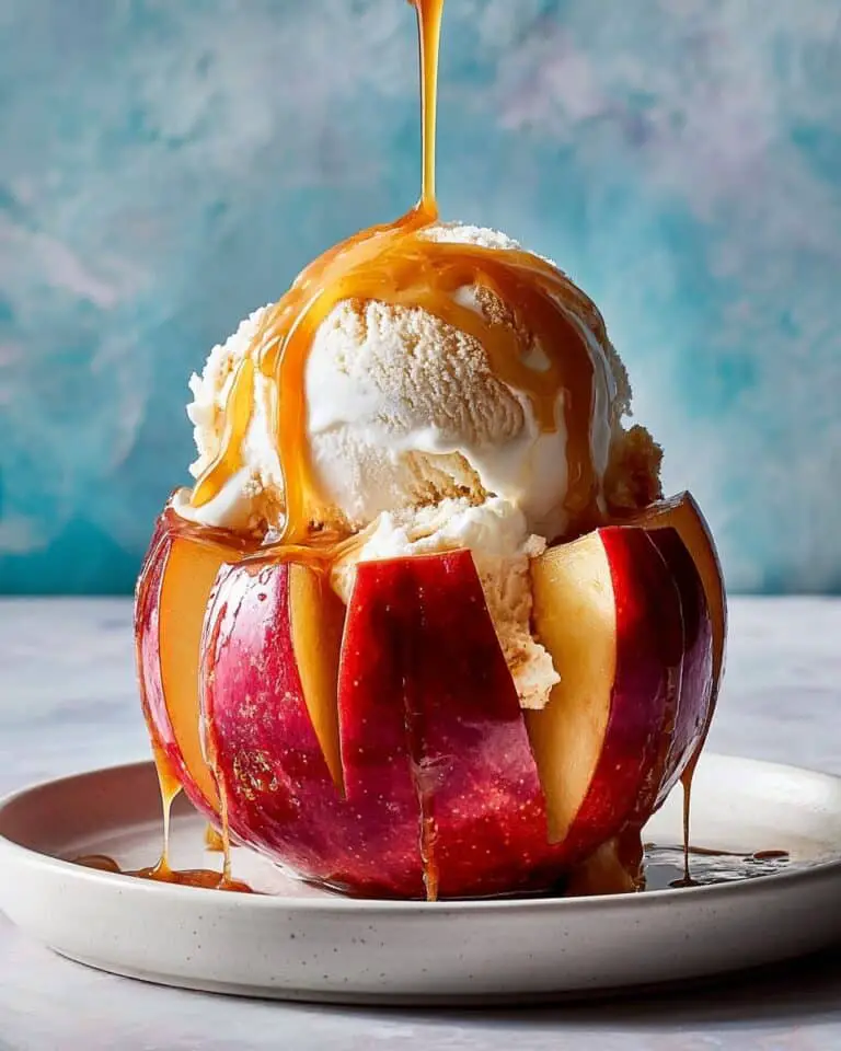 Bloomin’ Apples with Caramel and Ice Cream Recipe
