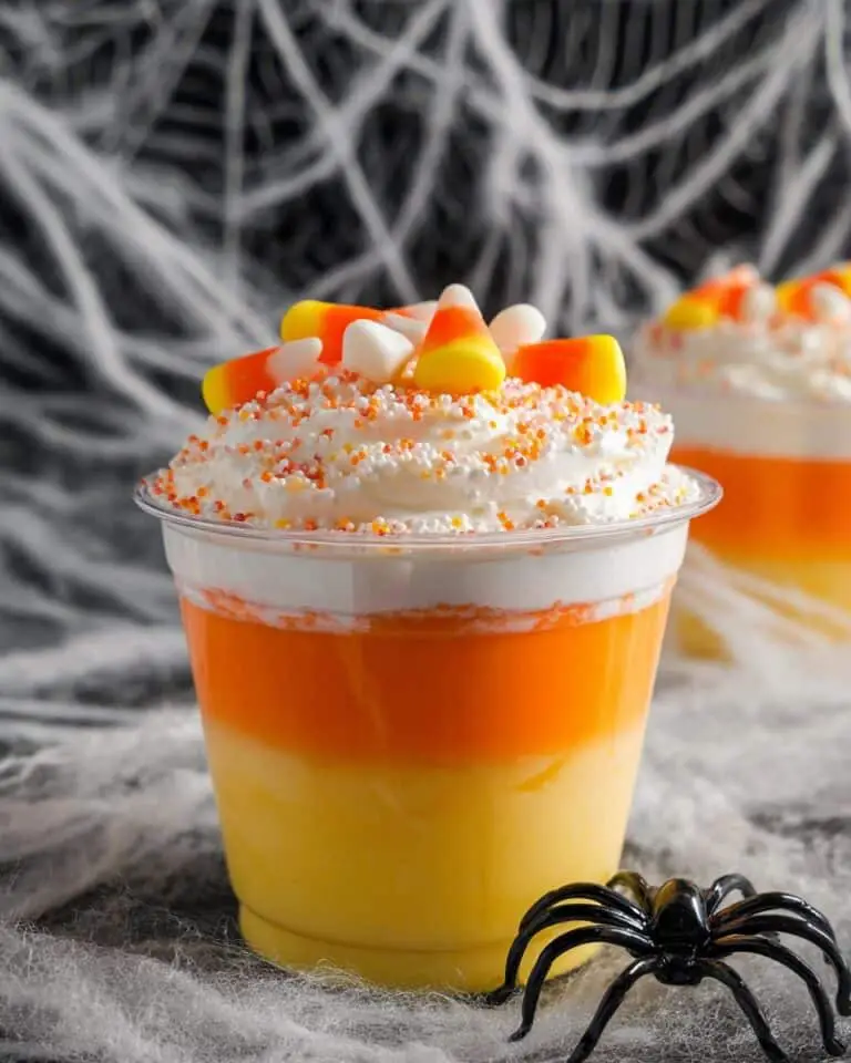 Candy Corn Layered Pudding Dessert Cups Recipe