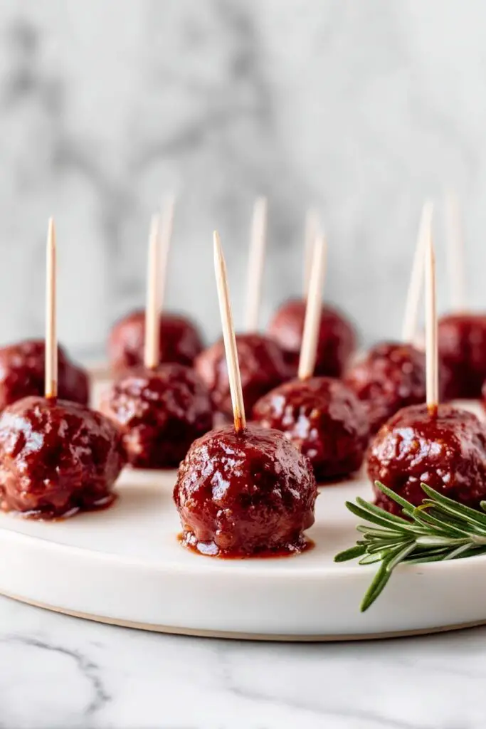 Slow Cooker Sweet & Spicy BBQ Cranberry Turkey Meatballs Recipe