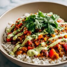 Plantain Pinto Stew with Aji Verde Recipe-image