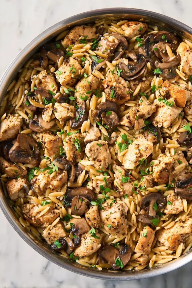 Chicken Marsala Orzo Recipe