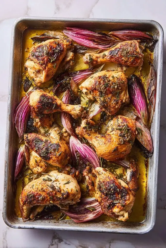 Sheet Pan Red Onion Chicken Recipe