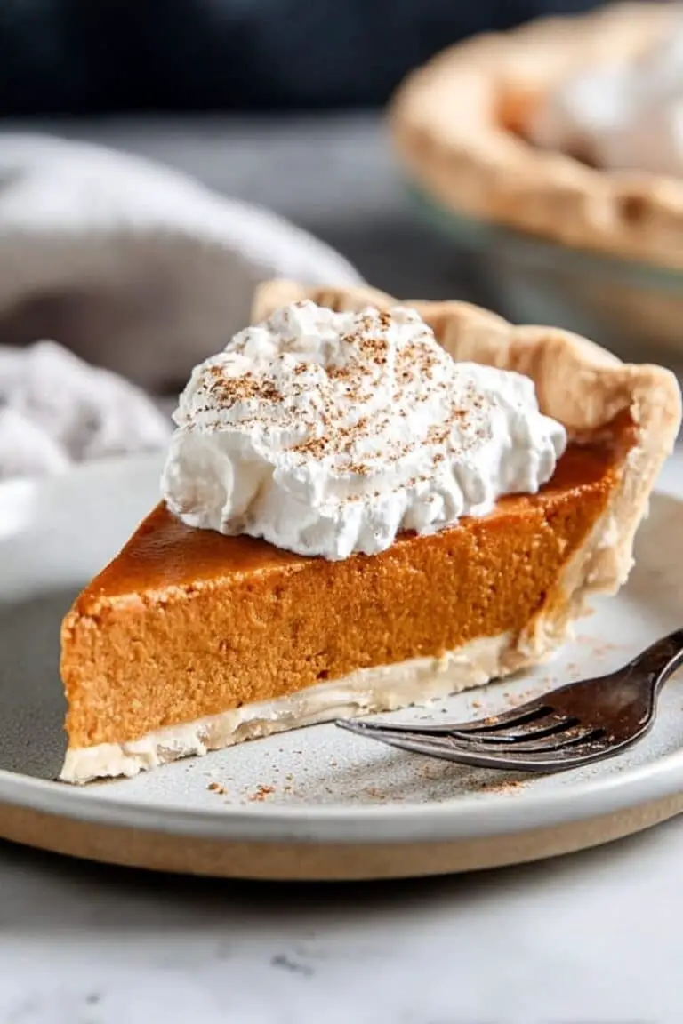 Sweet Potato Pie with Spiced Filling and Fluffy Whipped Cream Recipe