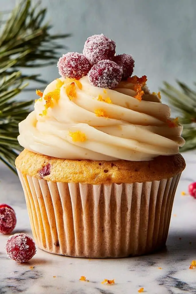 Cranberry Bliss Cupcakes with White Chocolate Frosting Recipe