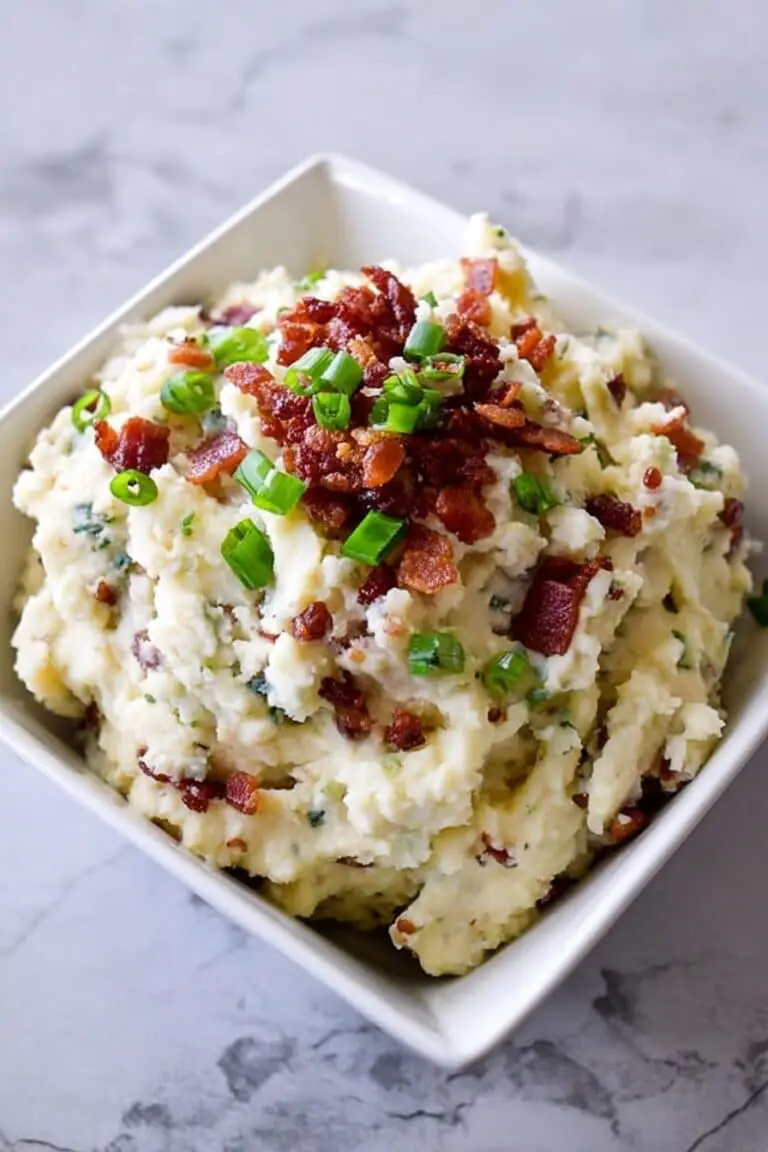 Buttermilk Bacon Blue Smashed Potatoes Recipe