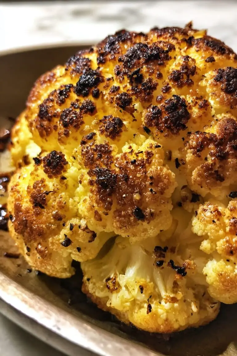 Thanksgiving Roasted Cauliflower with Herb Gravy Recipe