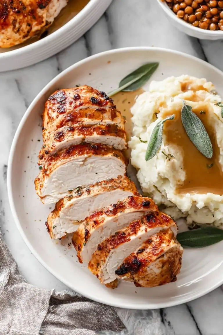 Air Fryer Turkey Breast with Herbs and Garlic Recipe