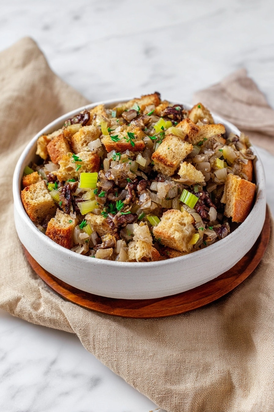 Crock Pot Apple Cranberry Stuffing with Nuts Recipe