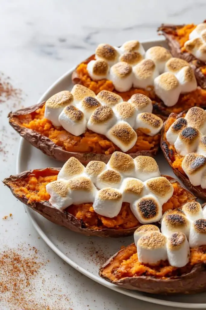 Maple Marshmallow Twice-Baked Sweet Potatoes Recipe