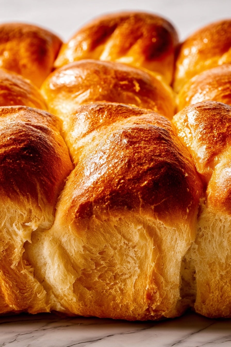 A single piece of soft, light yellow bread with a slightly golden-brown crust on the top lays on a white plate. On top of the bread, a smooth, creamy pat of melted butter sits in the middle, melting slightly into the bread. Scattered coarse salt crystals glisten around the bread on the plate. To the right of the bread, a silver butter knife with a worn texture rests on the plate. The plate is set on a white marbled surface. photo taken with an iphone --ar 2:3 --v 7 - Parker House Rolls, homemade Parker House Rolls, soft buttery rolls, traditional dinner rolls, easy bread recipes