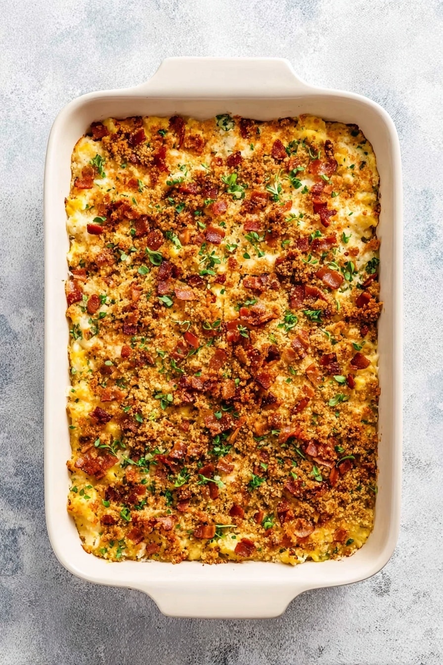 A white bowl filled with creamy macaroni and cheese topped with a golden, crunchy breadcrumb layer mixed with small green herb pieces. The macaroni is soft and coated in melted cheese that is a rich yellow-orange color. The crumb topping sits evenly on the surface, giving a textured contrast to the smooth pasta beneath. Next to the bowl is a silver spoon resting on a white marbled surface. Part of another white bowl with the same dish and a small glass of milk are also visible nearby. photo taken with an iphone --ar 2:3 --v 7 - Cream Cheese Mac and Cheese Casserole, cheesy baked mac and cheese, creamy pasta casserole, easy comfort food recipes, baked macaroni and cheese