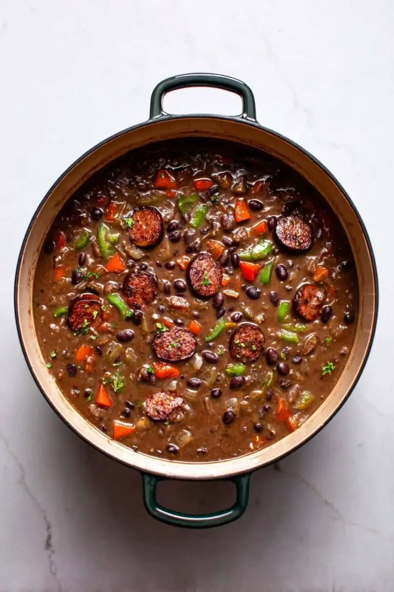 Black Bean Soup with Smoked Sausage and Chili Spices Recipe