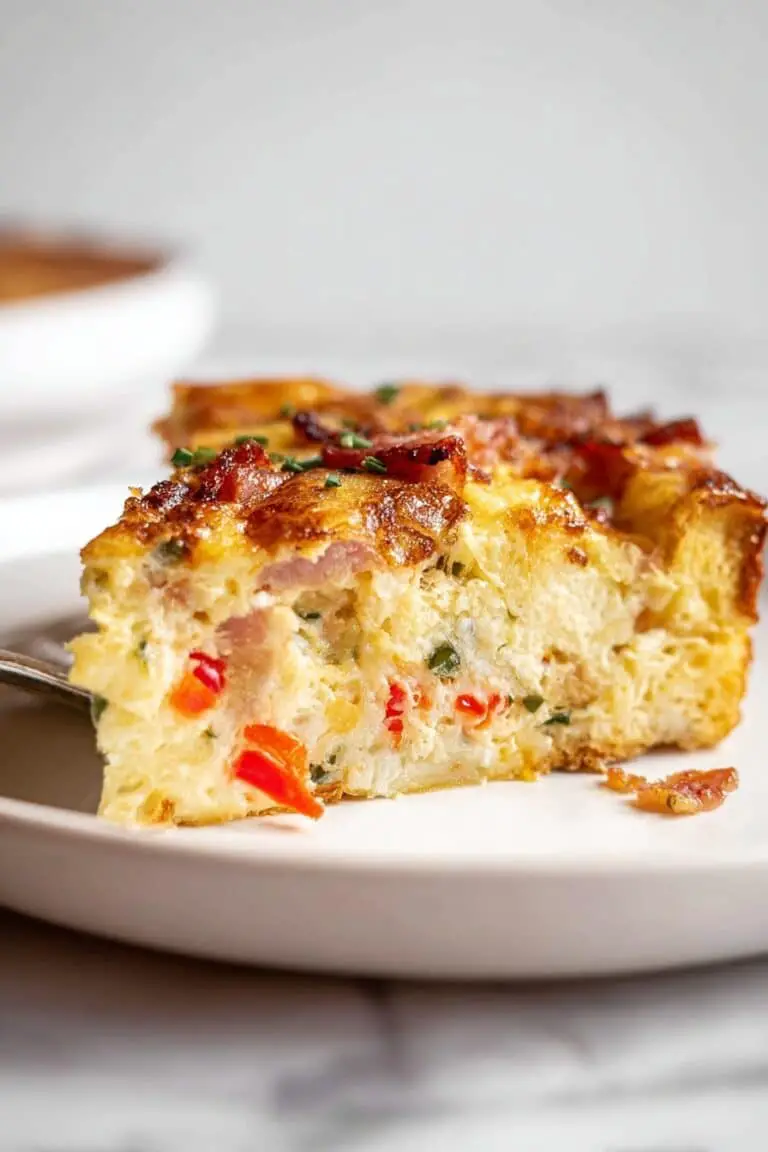 Cheesy Ham Breakfast Strata Recipe