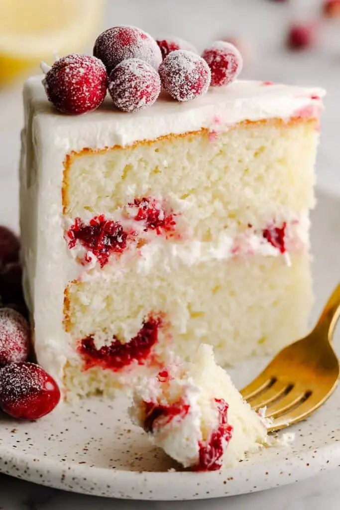 Cranberry Orange Cake with White Chocolate Frosting Recipe