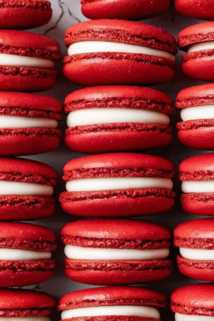 Red Velvet Macarons with Cream Cheese Filling Recipe