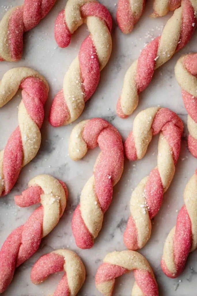 Candy Cane Cookies with Peppermint Flavor Recipe