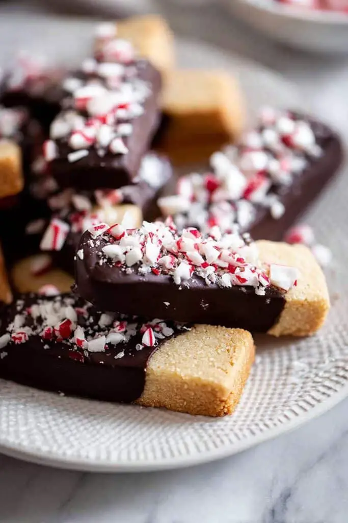 Chocolate Peppermint Shortbread Cookies Recipe