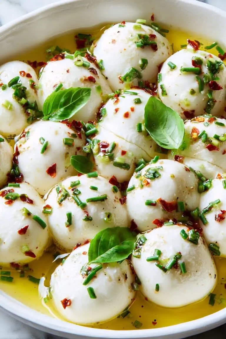Mozzarella Bites with Basil and Red Pepper Recipe