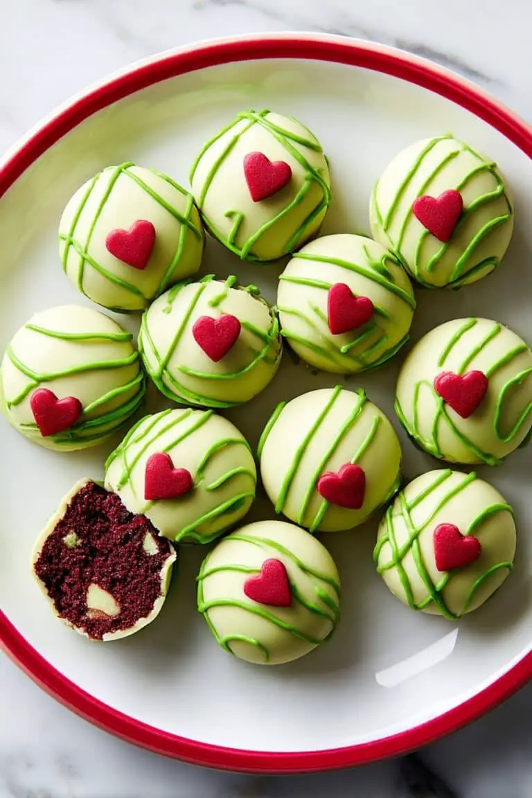 Grinchy Red Velvet Cake Bites Recipe