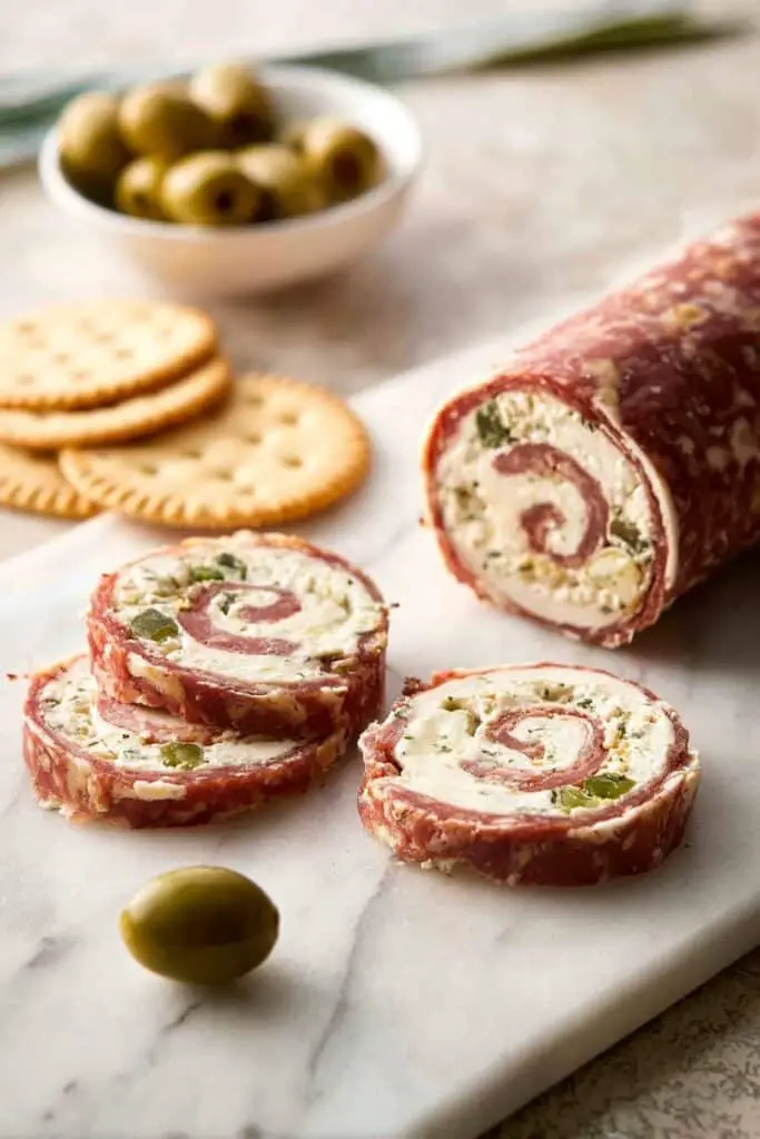 Salami Cream Cheese Roll-Ups Recipe