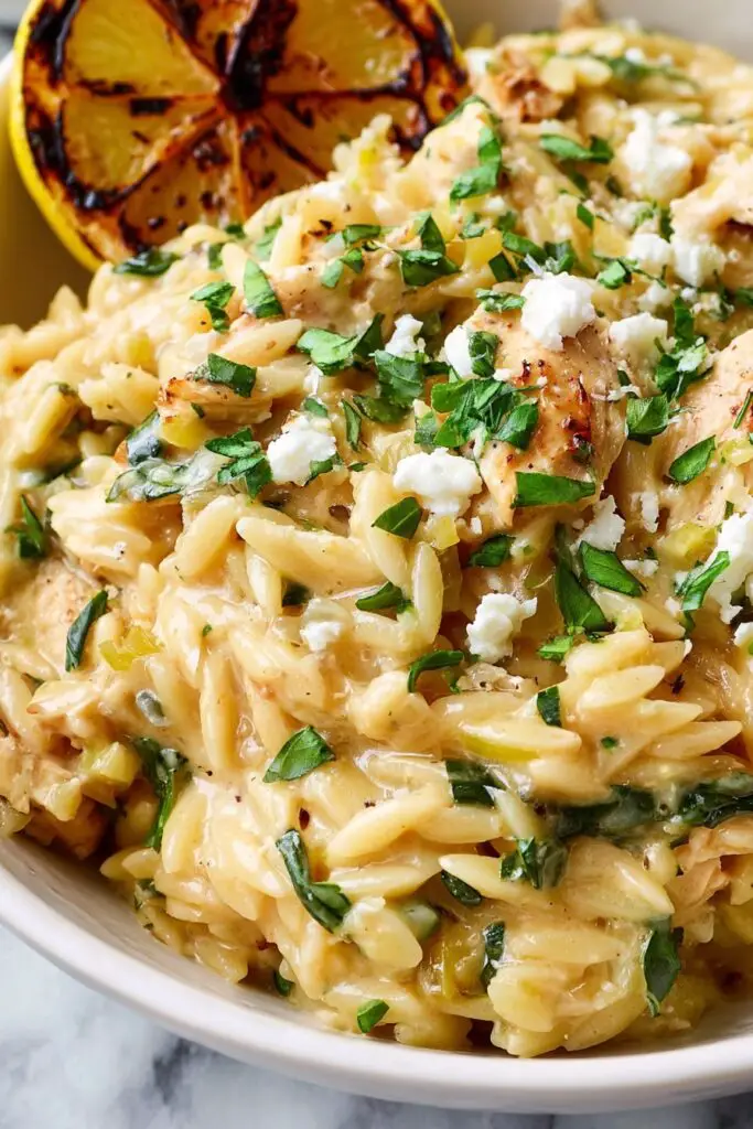 Lemon Chicken Orzo Skillet Recipe