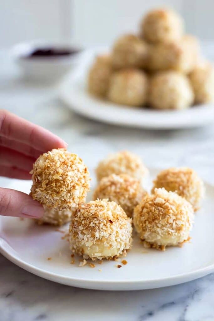 Coconut Crusted Brie Quinoa Bites Recipe