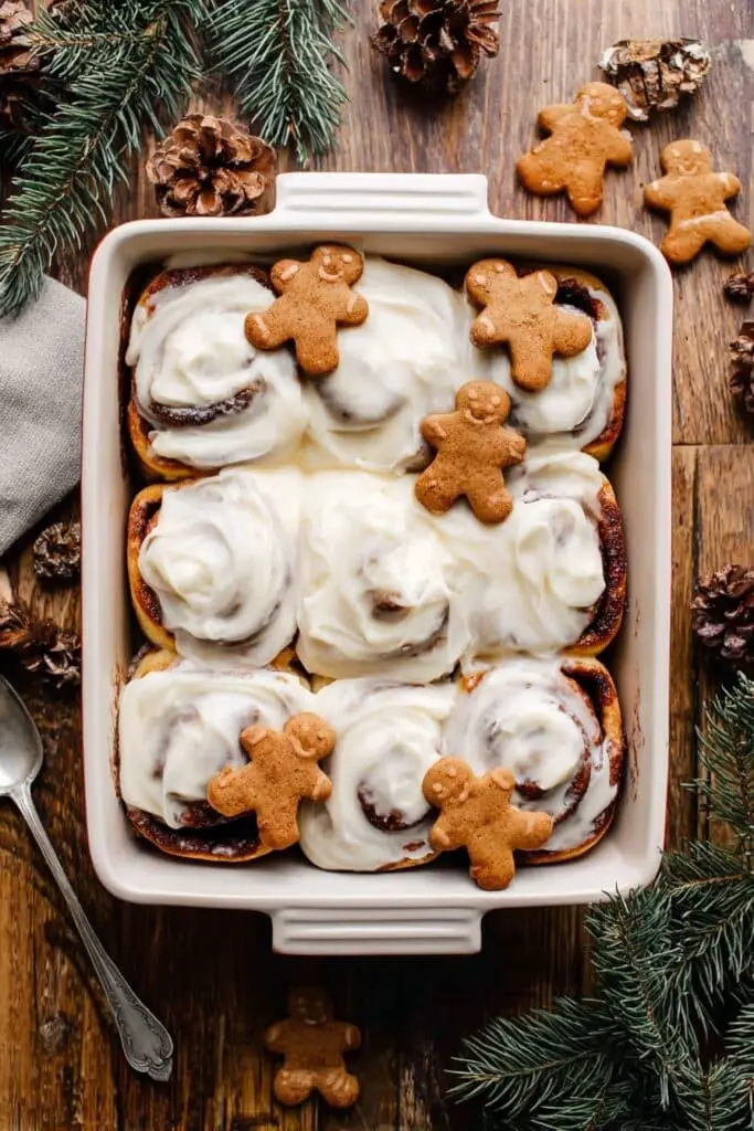 Gingerbread Cinnamon Rolls with Brown Butter Icing Recipe