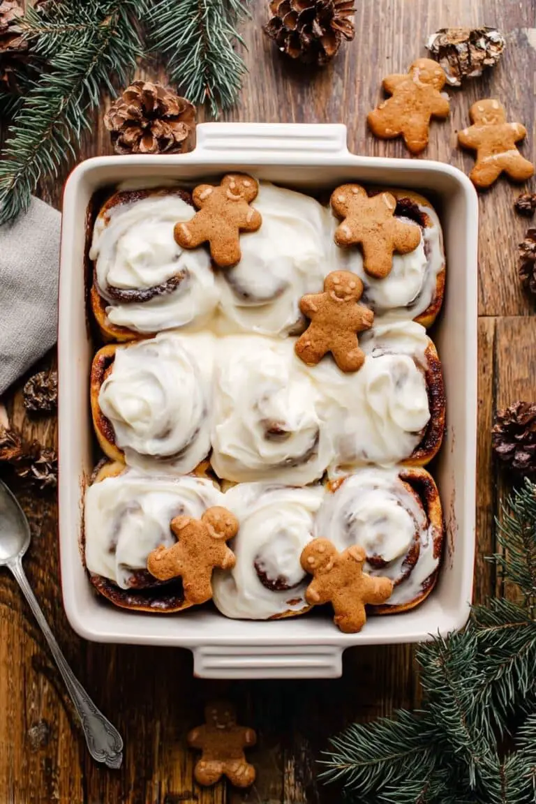 Gingerbread Cinnamon Rolls with Brown Butter Icing Recipe