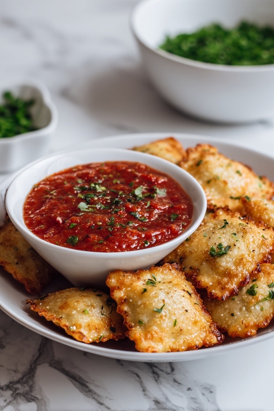 A pair of hands pulling apart a small square pizza pocket showing melted cheese stretching between the two halves. The pizza pocket has a light golden crust with some green herb pieces on top. In the background, several similar pizza pockets are placed on a wooden board with some herbs scattered over them. To the top left, there is a white bowl filled with red sauce. The setting surface is a white marbled texture. photo taken with an iphone --ar 2:3 --v 7 - Air Fryer Pizza Rolls, pizza rolls recipe, crispy pizza snack, cheesy air fryer snacks, party appetizer ideas