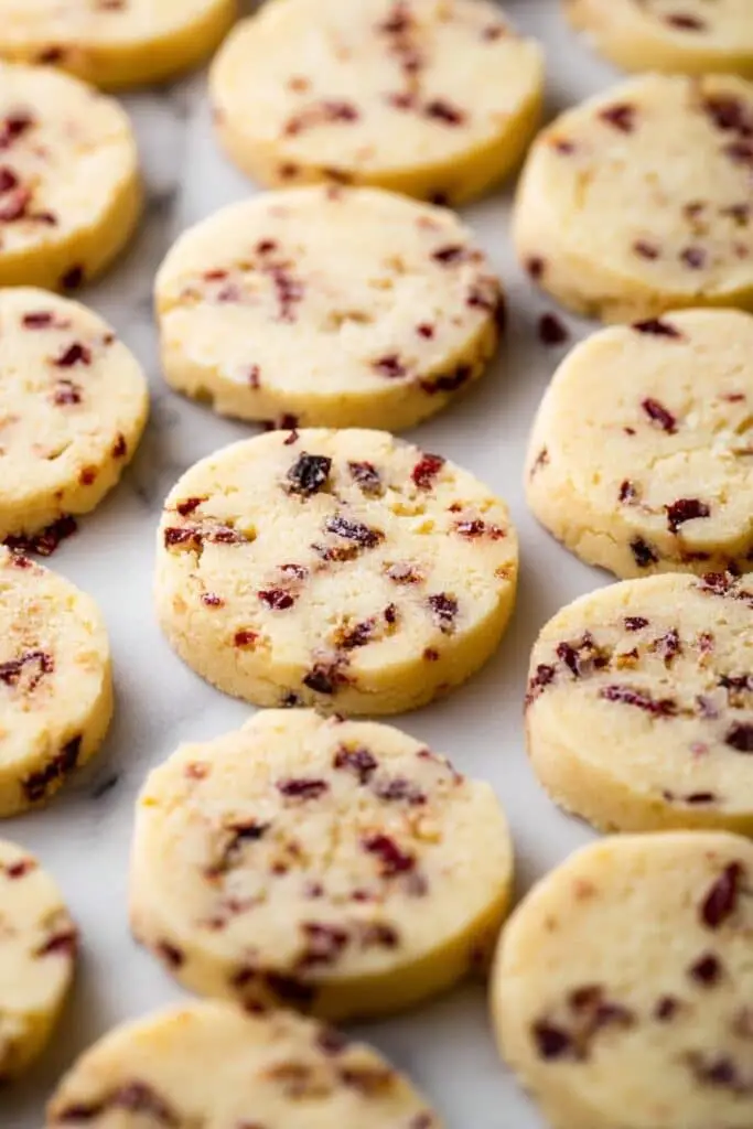 Cranberry Orange Shortbread Cookies Recipe