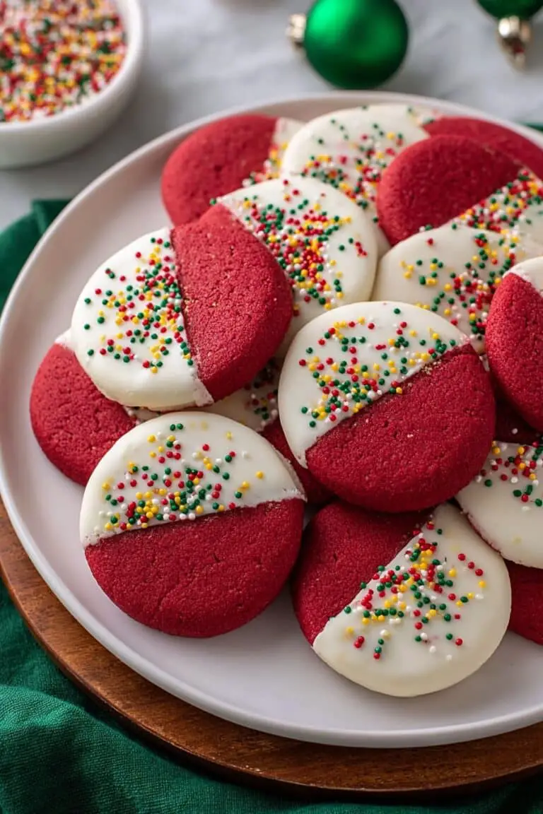 Red Velvet Shortbread Cookies with White Chocolate Recipe
