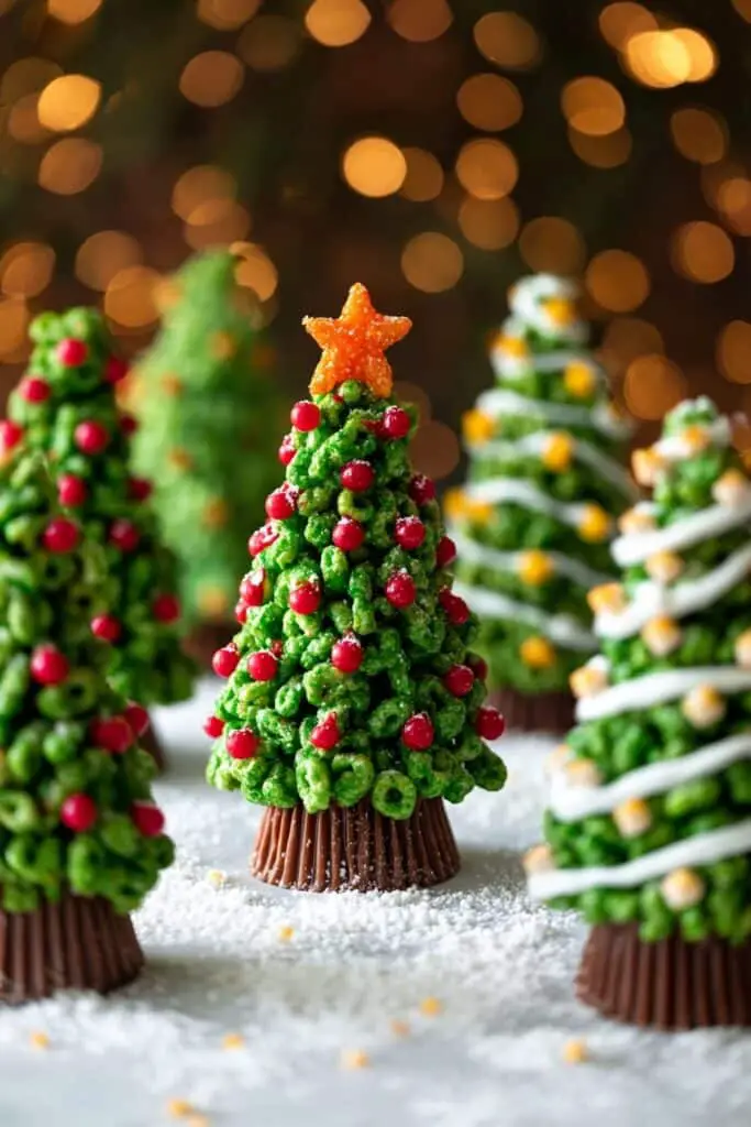 Christmas Tree Rice Krispies Treats Recipe