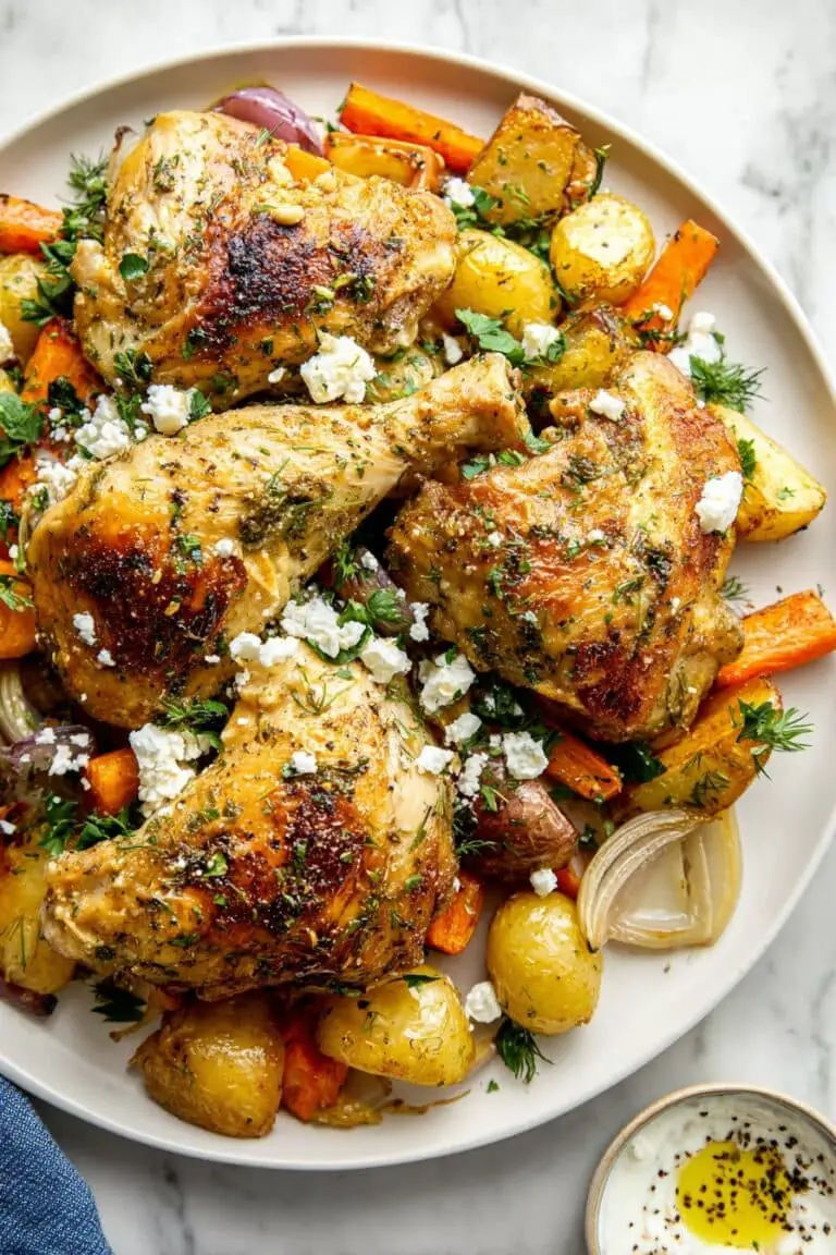 Whole Roasted Chicken with Potatoes Recipe