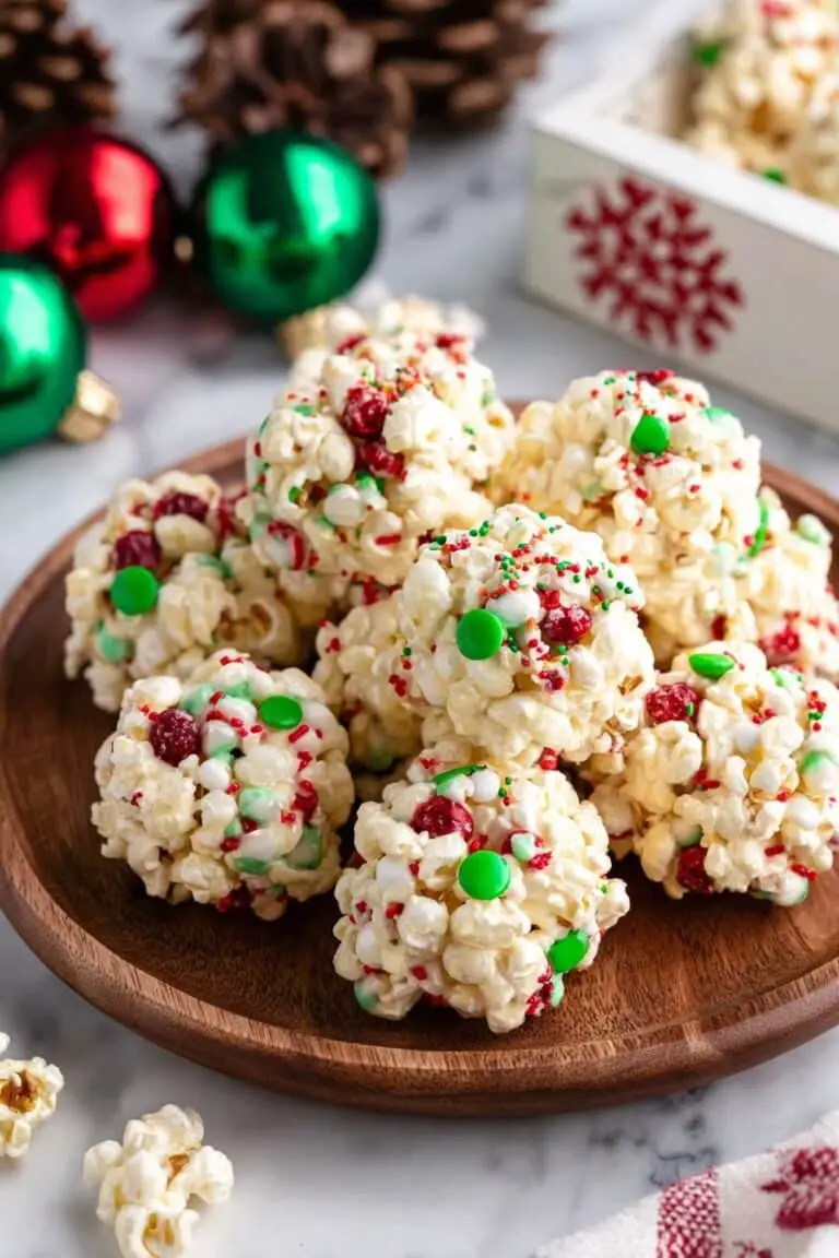 Festive Christmas Popcorn Balls Recipe